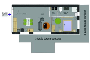 Lóverseny_u_2_Fszt.3_lakás alaprajz Lóverseny_u_2_Fszt.3_lakás alaprajz